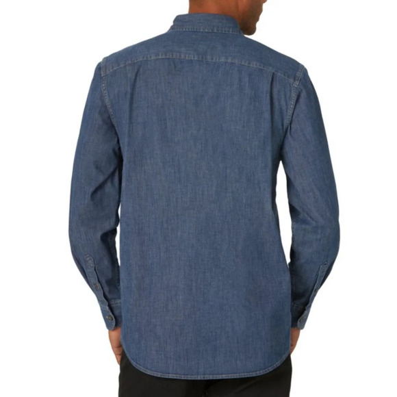 Wrangler Flex For Comfort Denim Button Down Long Sleeve Shirt Size Men's 2XL - Picture 2 of 11